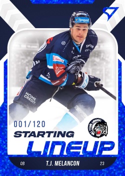 T.J. Melancon Liberec Tipsport ELH 2022/23 SportZoo 2. serie Starting LINEUP 1st PERIOD /120 #SL-38